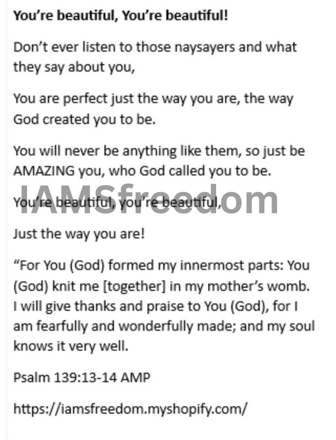You are beautiful Gospel Tract (25)