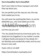 You are beautiful Gospel Tract (25)