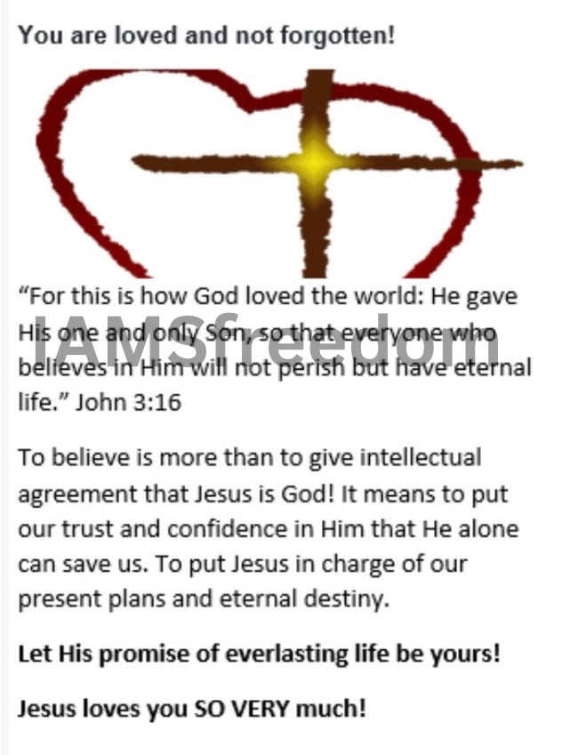 You are loved and not forgotten Gospel tract (25)